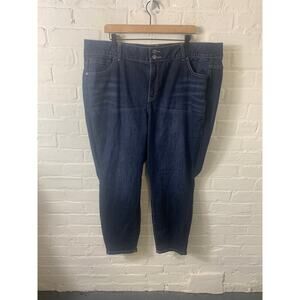 Lane Bryant Women's High Rise Boyfriend Jeans Dark Wash Blue Size 24